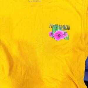Large Pacsun graphic tee Yellow Small Peace of mind  Box 7